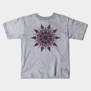 Hang on prettily purplish brown Mandala Kids T-Shirt